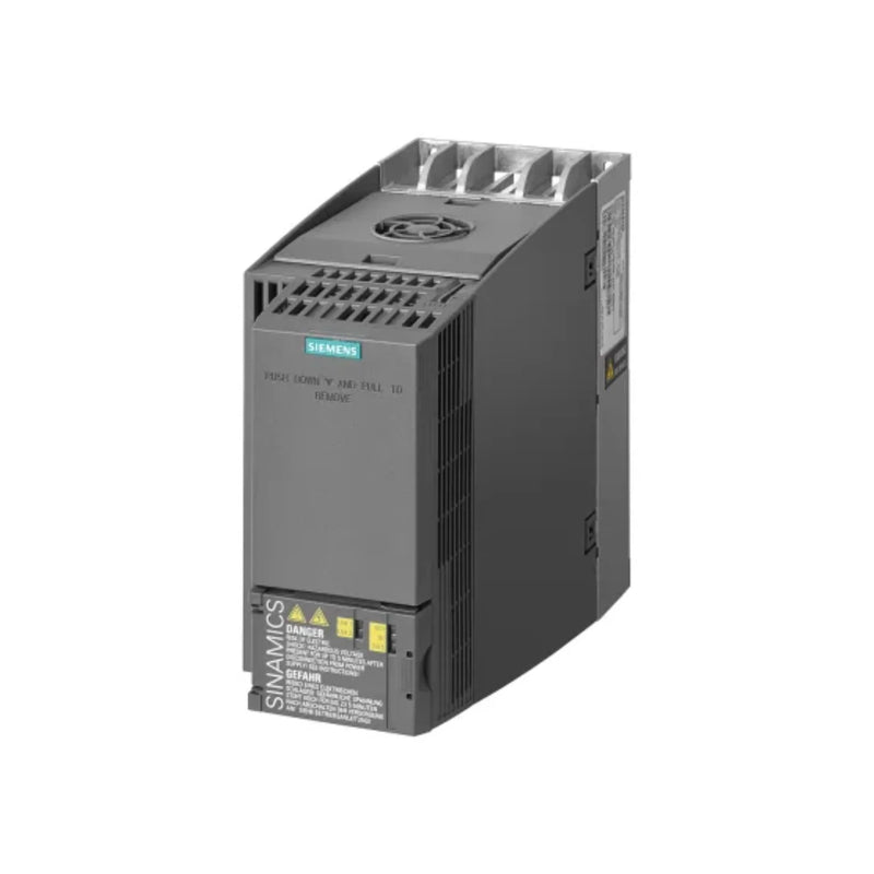 Inversor Siemens 6SL3210-1KE21-7AP1 G120C, 7.5 kW, com PROFINET e STO para controle confiável de motores industriais.