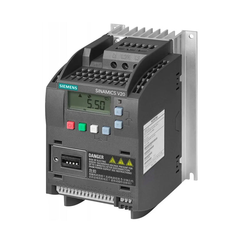 Drive Siemens 6SL3210-5BE13-7CV0, 3,7 kW, 400 V, com PROFIBUS e STO para automação industrial compacta.