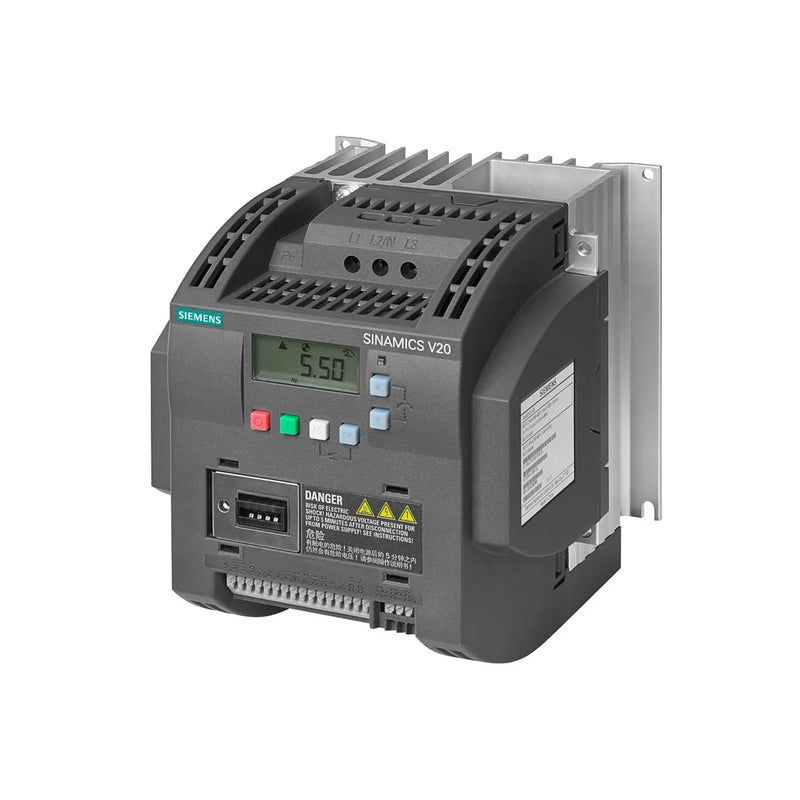 Conversor Siemens 6SL3210-5BE24-0UV0 G120C 11 kW com PROFINET e STO para controle de motor compacto e seguro.