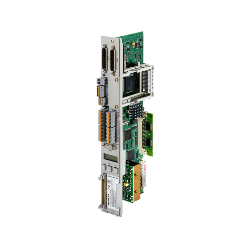 Unidade de controle Siemens 6SN1118-1NH01-0AA1 para operação de 1 eixo servo ou spindle com controle em malha fechada.