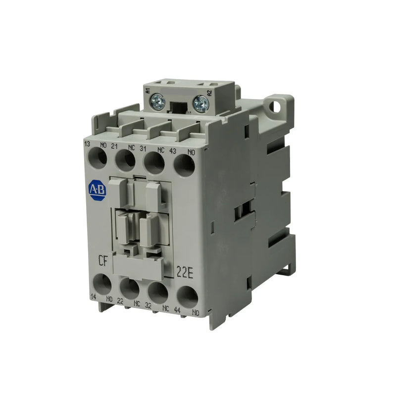 Imagem do relé de controle Allen-Bradley 700-CF220EJ, 4 polos, construção robusta para aplicações industriais.