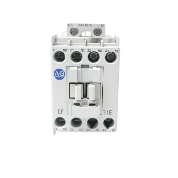 Relé de controle Allen-Bradley 700-CF310EJ, 3 N.O./1 N.C., bobina 24V DC, terminais de parafuso, durável.