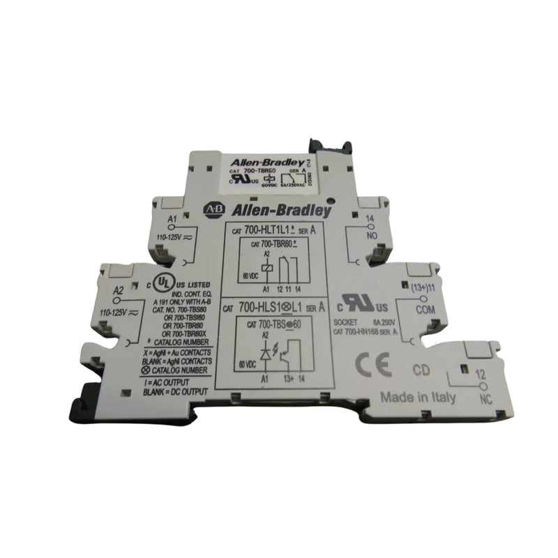 Relé de interposição/isolaçãomic hamburguer Allen-Bradley 700-HLT1L1 com contatos SPDT, 6A e 110/125V AC/DC