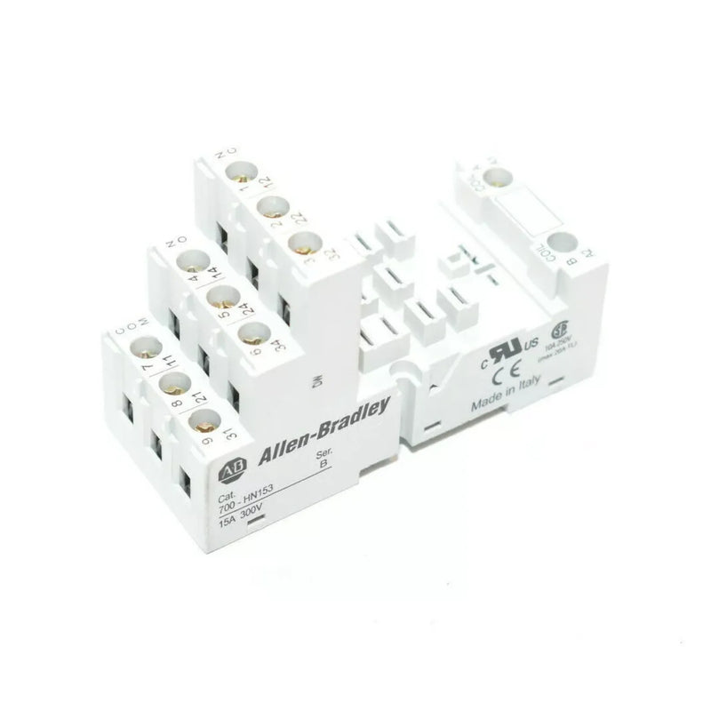 700-HN153, base de relé Allen-Bradley, ideal para instalação e conexão confiável em sistemas de automação.