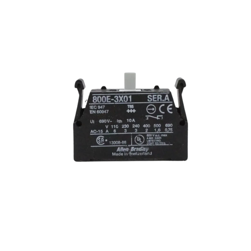 Cartucho de contato Allen-Bradley 800E-3X01 para dispositivos de botão de pressão série 800E.