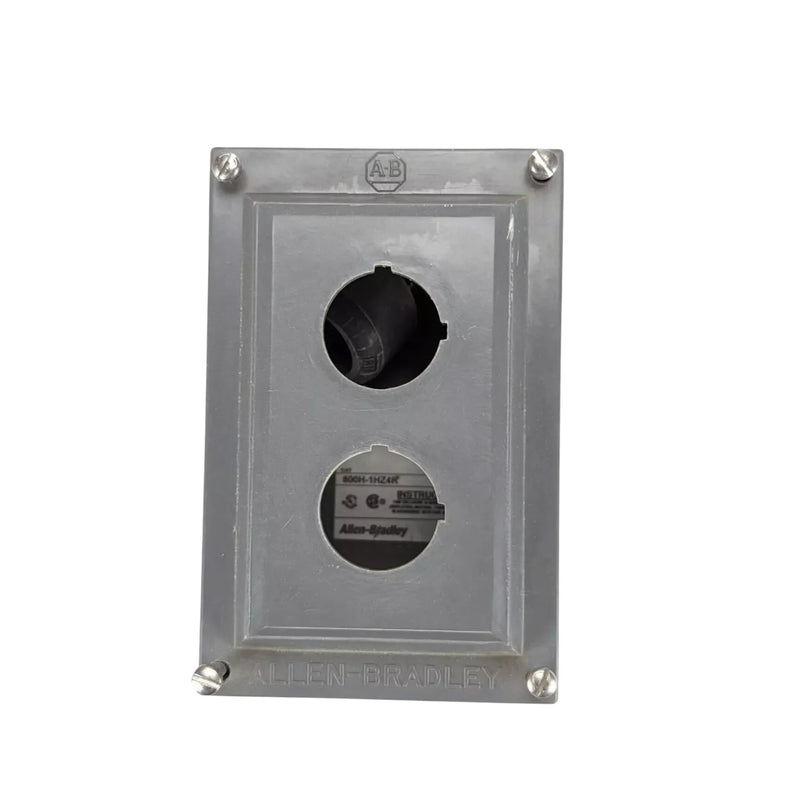 Encarnação robusta Allen-Bradley 800H-1HZ4R, 1 furo, poliéster de vidro, Tipo 4/4X/13, proteção industrial de alta durabilidade.