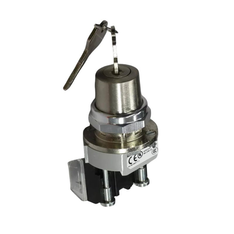 Chave seletora Allen-Bradley 800T-H33A, montagem de 30,5 mm, operação segura, chave removível, tipo 4/13 industrial.