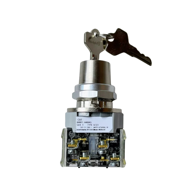 Chave seletora de cilindro Allen-Bradley 800T-H48A, operação 2 posições, robusta, segura para indústrias.