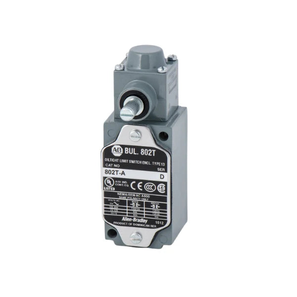 Interruptor de limite Allen-Bradley 802T-A, tipo alavanca, NEMA 4/13, operação CW/CCW.
