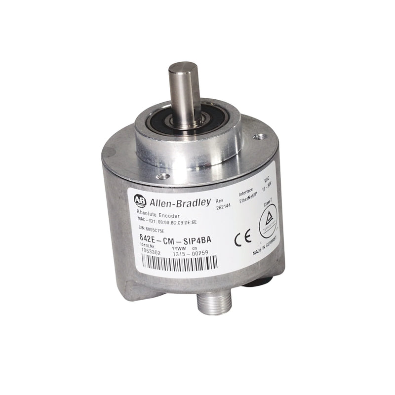 842E-CM-SIP4BA, encoder absoluto Allen-Bradley EtherNet/IP, ideal para controle preciso em automação industrial.