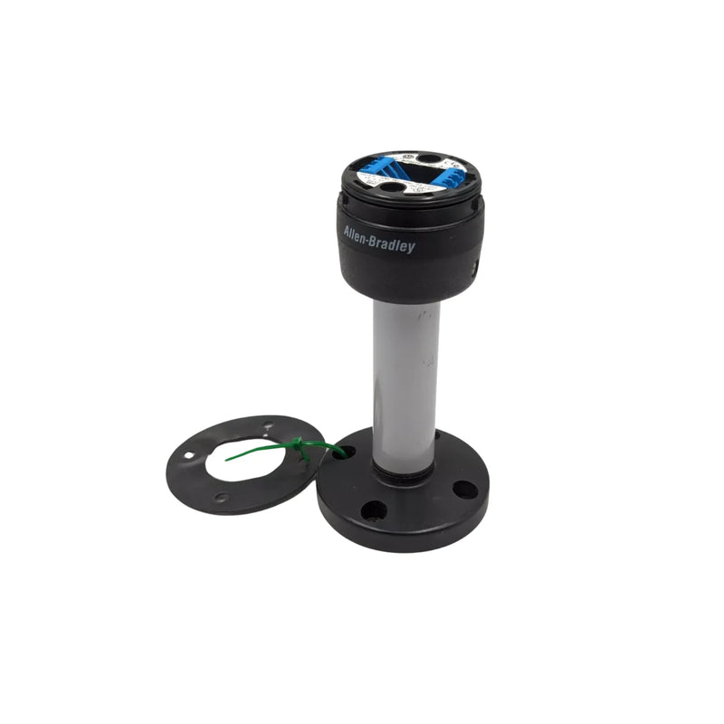 Base de montagem Allen-Bradley 855E-BPM10 para luz de torre, sem tampa, suporte de 10cm, carcaça preta.