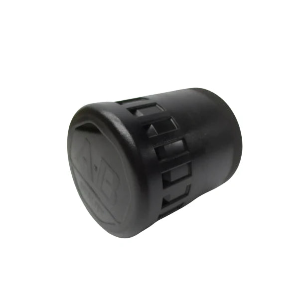 Luz de Torre Allen-Bradley 855T-B24SA1, sinal de tom único, estrutura preta para ambientes industriais.