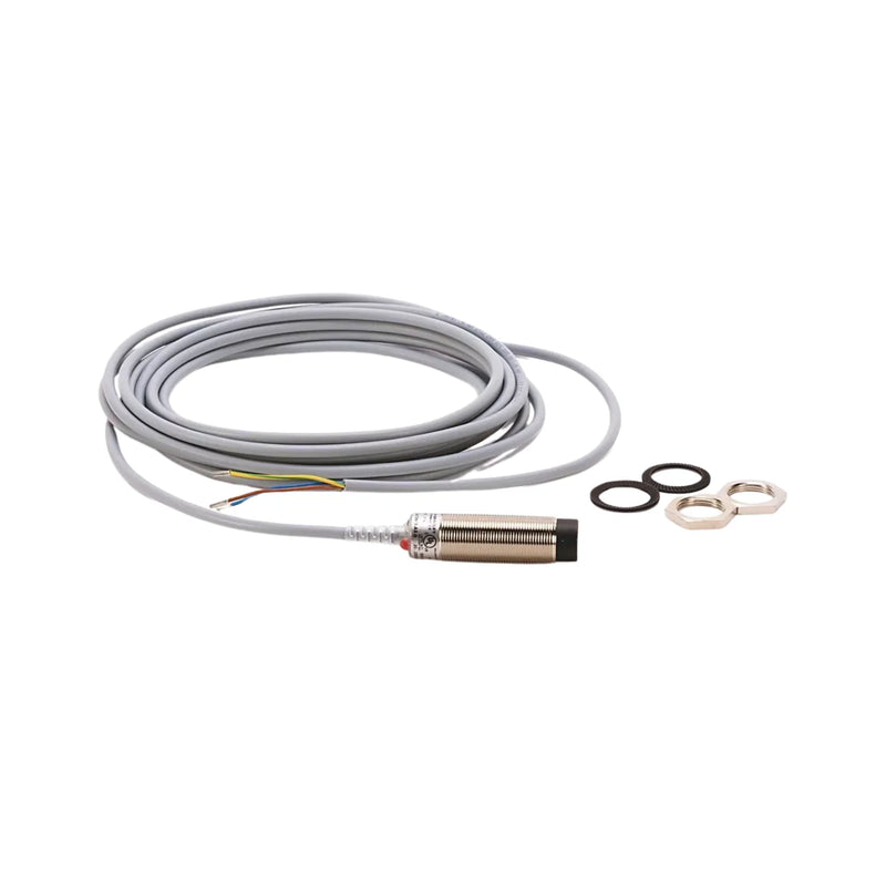 Sensor de proximidade indutivo Allen-Bradley 872C-A10N18-A2, 18mm, latão, 10mm de detecção, saída N.O., cabo PVC.