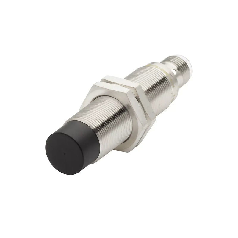 Sensor de proximidade Allen-Bradley 872C-N12NP18-D4, 18mm, 12mm de alcance, latão niquelado, industrial.