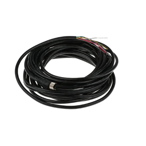 Conjunto de cabos 889D-F8AB-10 com conector fêmea M12, 8 pinos, cabo PVC preto de 10m.