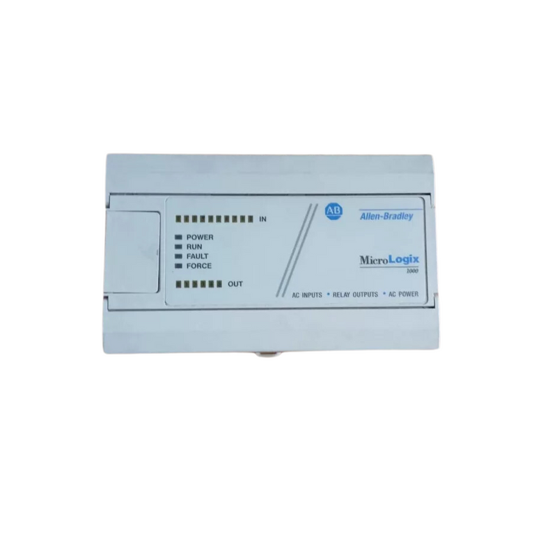 Controlador Allen-Bradley MicroLogix 1000 com 16 I/O para sistemas antigos.