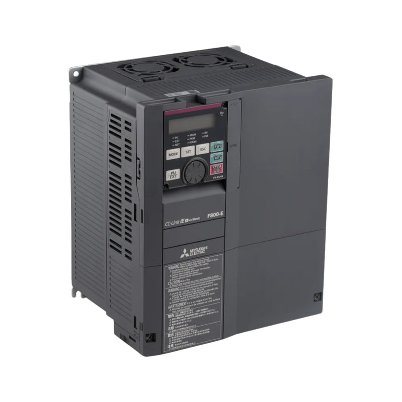 Inversor Mitsubishi FR-F840-00250-E2-60, 25 HP, 480 V 3 fases, IP20, vetor sem sensor, USB e RS-485, série FR-F840