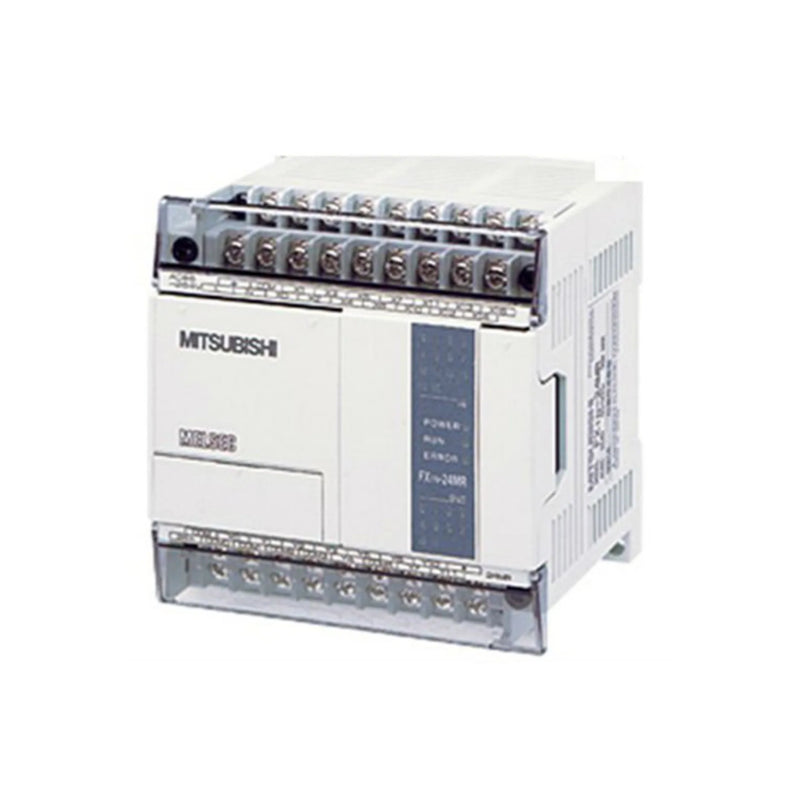 PLC Mitsubishi FX1N-24MT-001, 24 E/S, 24 VDC, controlador compacto com saídas de transistor