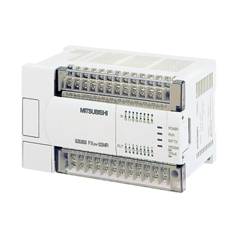 PLC Mitsubishi FX2N-128MR-ES/UL, 128 I/O, 100–240V AC, saídas de relé, certificado UL, unidade principal FX2N