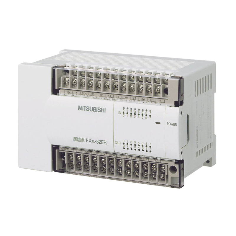Módulo de expansão Mitsubishi FX2N-32ER-ES/UL, 32 I/O, saída de relé, 100–240 V AC, série FX2N
