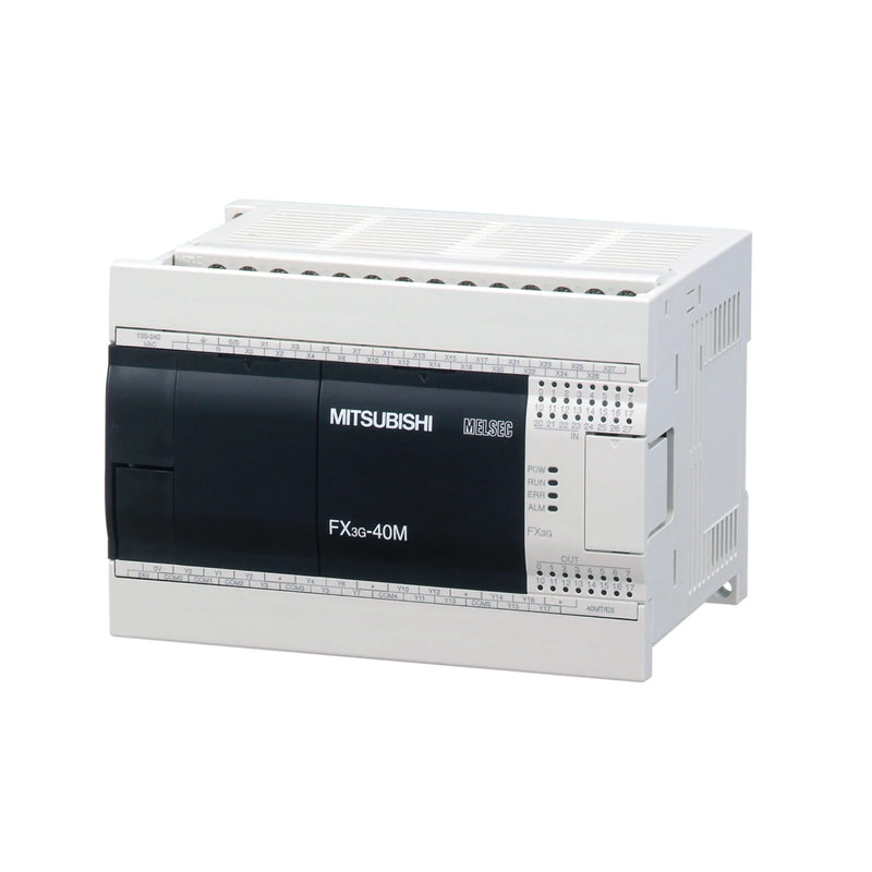 CLP Mitsubishi FX3G-40MT/DSS, 40 E/S com saídas transistorizadas, 100–240V AC, controlador principal da Série FX3G