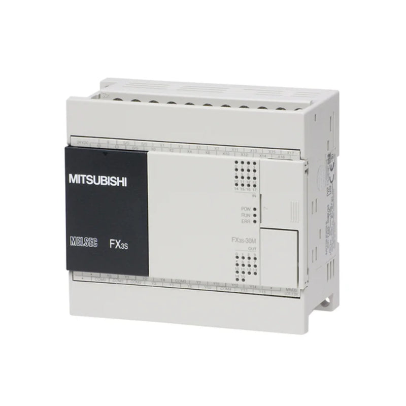Controlador PLC Mitsubishi FX3S-30MR/ES compacto 30 I/O, saídas a relé, 100-240 VAC, série FX3S