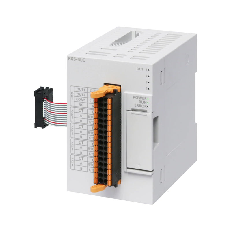 Módulo Mitsubishi FX5-4LC, entrada analógica de 4 canais para termopares e RTDs, FX5U PLC