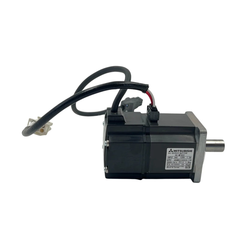 Servomotor Mitsubishi HC‑MFS23, 300W, 3000RPM, média inércia, 200V, encoder incremental
