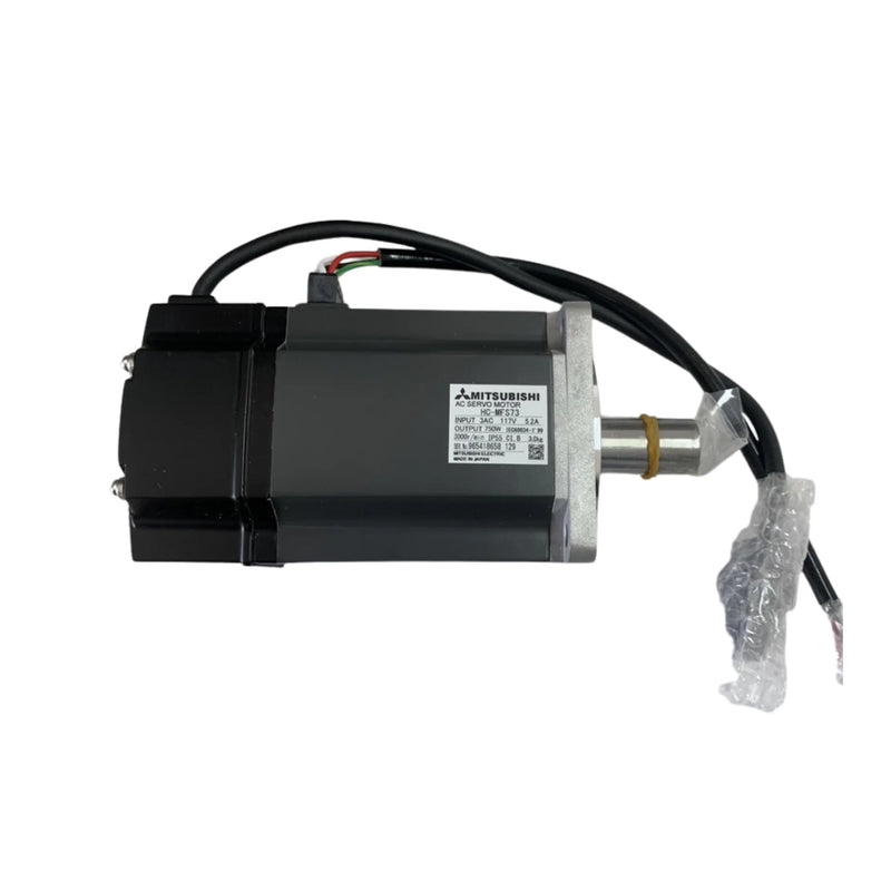 Servo motor Mitsubishi HC-MFS73, 750W, 3000 RPM, eixo com chave, IP65, compatível com série MR-J3