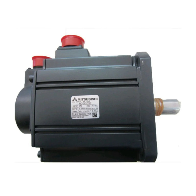 Motor de servo Mitsubishi HC-SF152K, 1.5kW, 3000 RPM, eixo com chaveta, montagem em flange, classe industrial