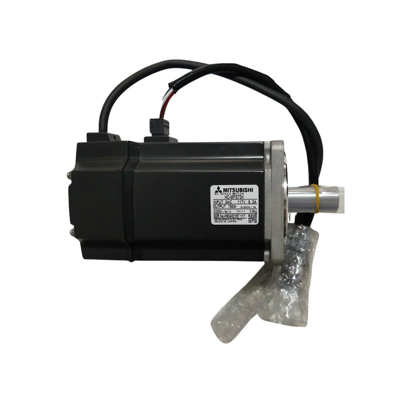 Servo motor Mitsubishi HC‑MFS73K, 750 W, 3000 RPM, 200 V, média inércia, codificador incremental