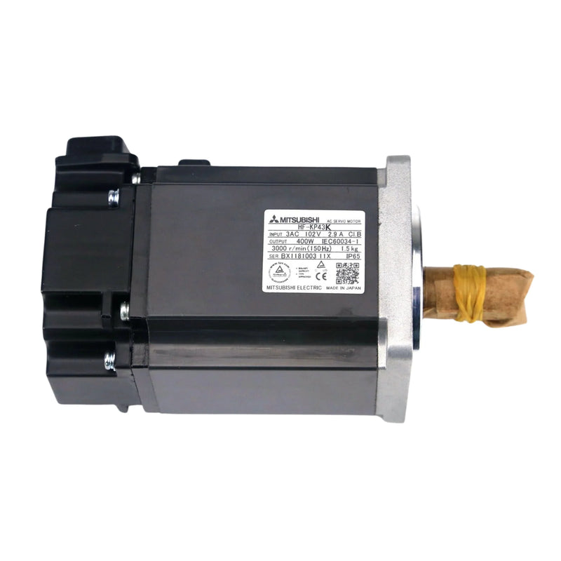 Servo motor Mitsubishi HF-KP43K 400W, 3000 RPM compacto, modelo para aplicações de movimento preciso