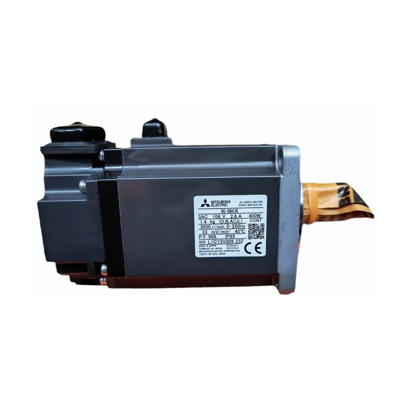Motor servo Mitsubishi HG-KN43K, 400 W, 3000 RPM, 200 V, encoder incremental, unidade compacta IP65