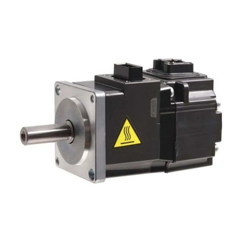 Servo motor Mitsubishi HG-KR13B, 100W, 3000 RPM com freio. Design compacto para automação precisa.