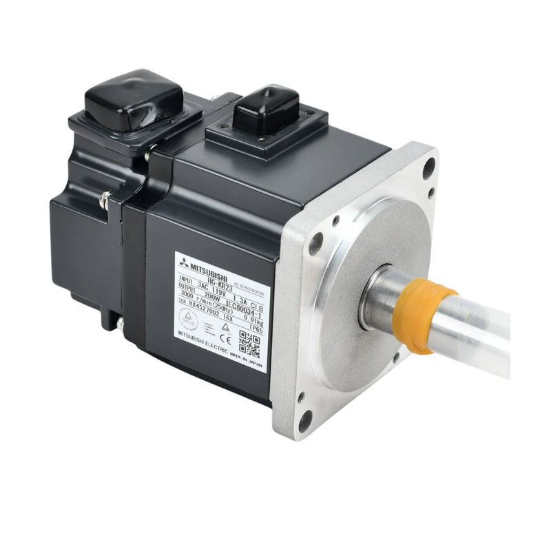 Motor Mitsubishi HG-KR23, 200W, 3000 RPM, 200V com encoder, para controle em sistemas MR-J4.