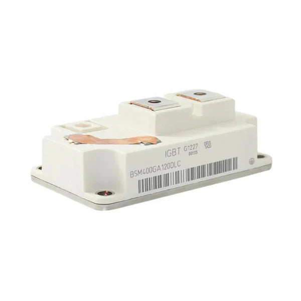 Módulo IGBT Infineon BSM400GA120DLC 1200V 400A, ideal para inversores de frequência, fontes industriais e acionamentos de potência.