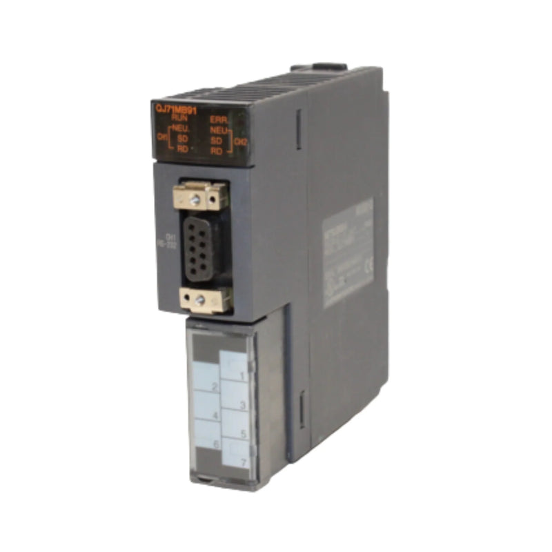 Módulo Modbus Mitsubishi QJ71MB91, RS-485/RS-422, Série Q PLC, comunicação mestre/escravo