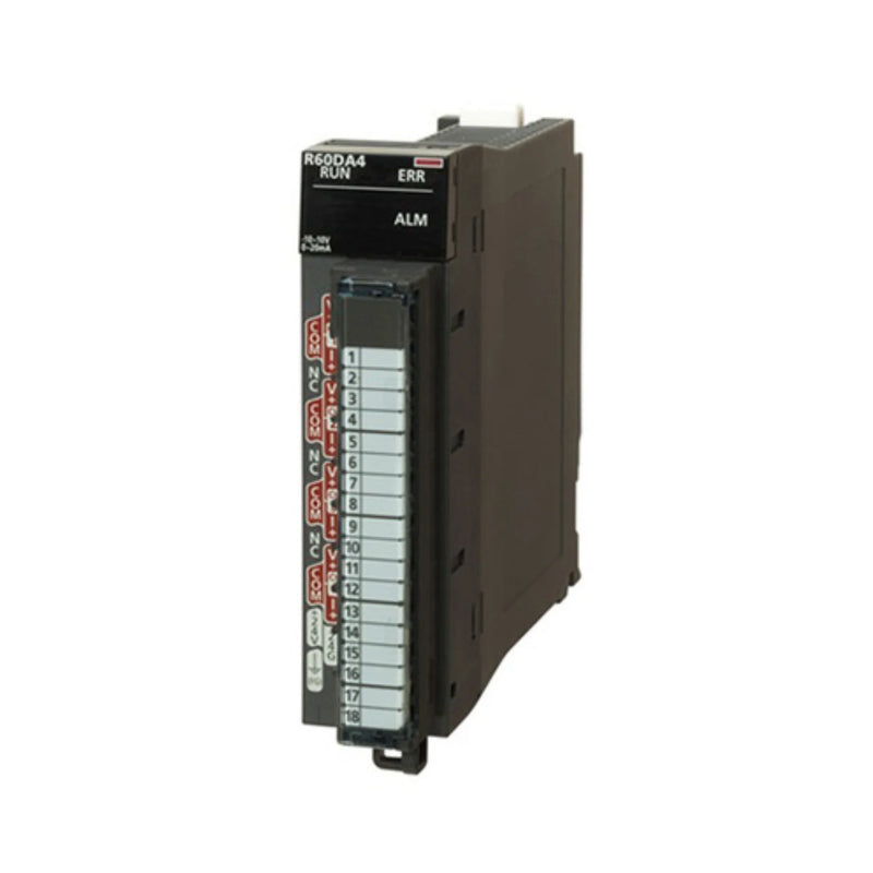 Módulo de saída analógica Mitsubishi R60DA4, 4 canais, tensão/corrente, série iQ-R