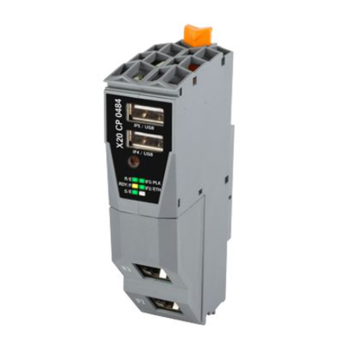 B&R B&R X20CP0484 automação industrial POWERLINK, X2X, EtherNet/IP, PROFINET (conforme modelo)
