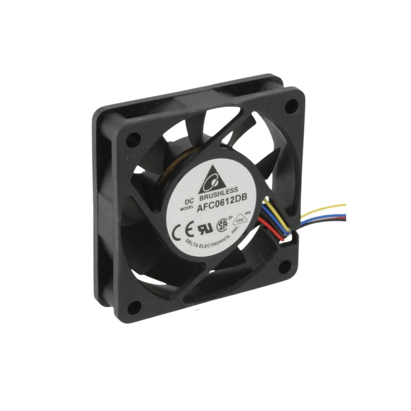 Delta AFC0612DB, fan industrial compacto e robusto para resfriamento de equipamentos eletrônicos e maquinários.