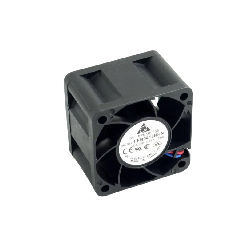 Ventoinha industrial Delta FFB0412HHN compacta, ideal para resfriamento de painéis e máquinas em ambientes industriais.