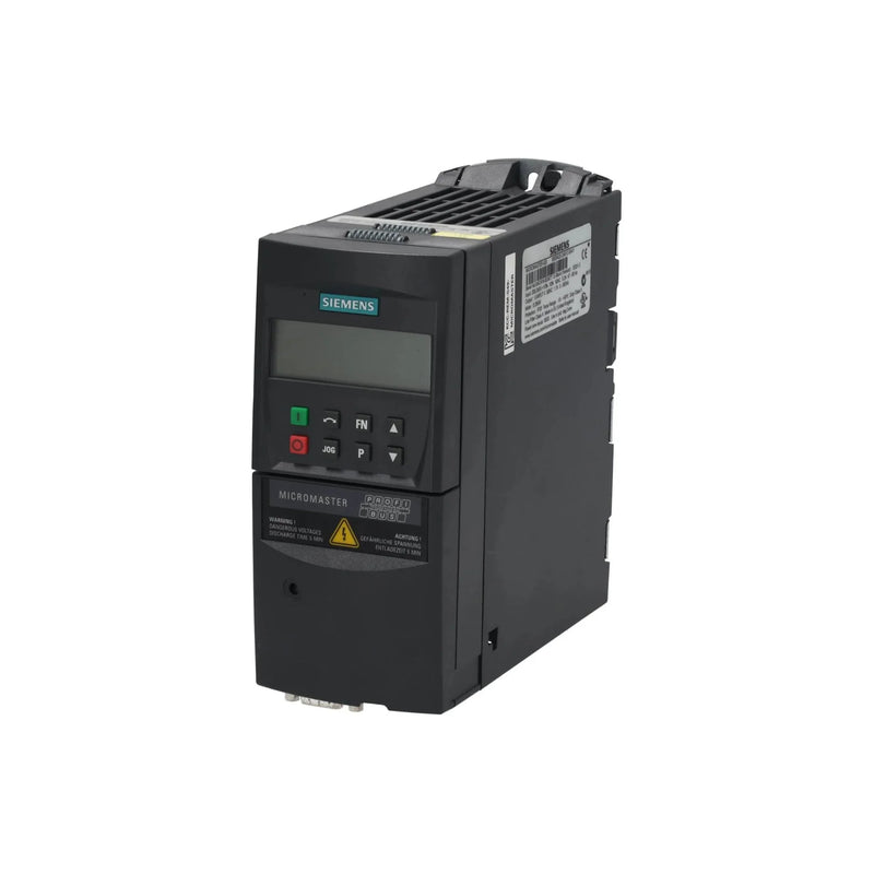 Inversor de frequência Siemens 6SE6420-2AB12-5AA1, 0,25 kW, para controle de velocidade de motores industriais.