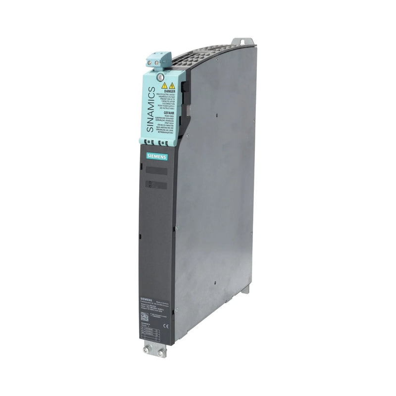 Módulo de linha Siemens 6SL3130-6AE15-0AB0, 400 V, 37 kW, com chopper de frenagem para feedback de energia.
