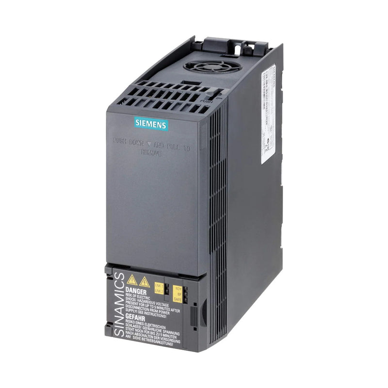 Siemens 6SL3210-1KE12-3UP2 SINAMICS G120C converter, 1.5 kW, compact drive for industrial motor control.