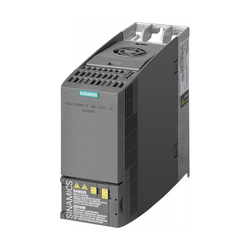 Inversor compacto Siemens 6SL3210-1KE15-8UB2, 7.5 kW, 400 V, para controle de motores industriais.