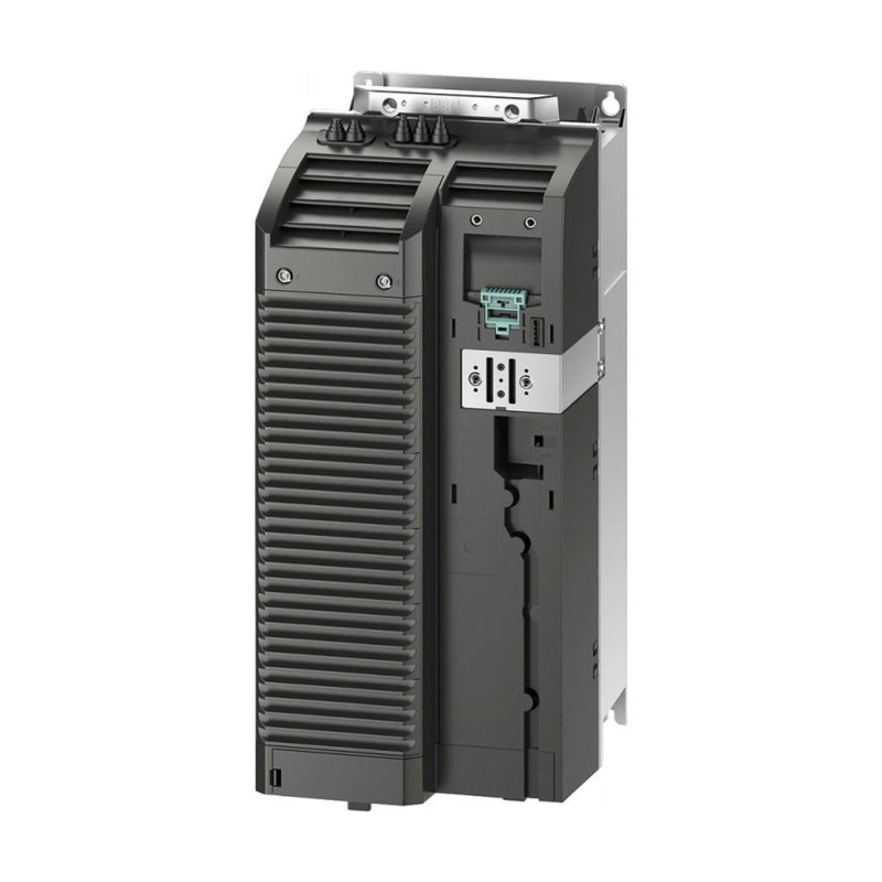 Módulo de potência Siemens 6SL3210-1PC24-2UL0 PM240-2, 22 kW, com chopper de frenagem, design compacto.