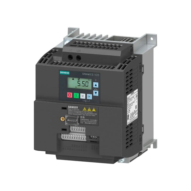 Siemens 6SL3210-5BB23-0UV1, módulo PM250-2, 90 A, 400 V, para controle de motor industrial.