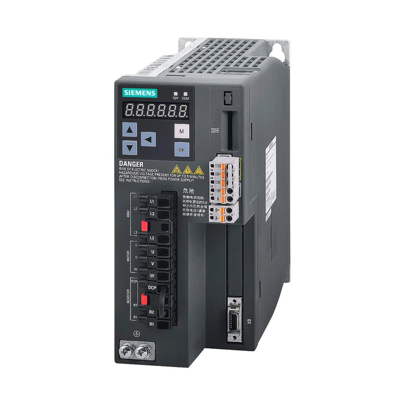 Módulo de potência Siemens 6SL3210-5DE13-5UA0, controle de motor industrial, 15 kW, 400 V.
