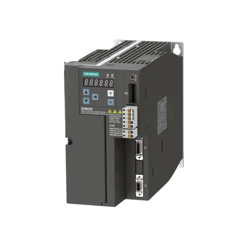 Módulo de potência Siemens 6SL3210-5DE16-0UA0, 400 V, 160 A, para controle de motor industrial.