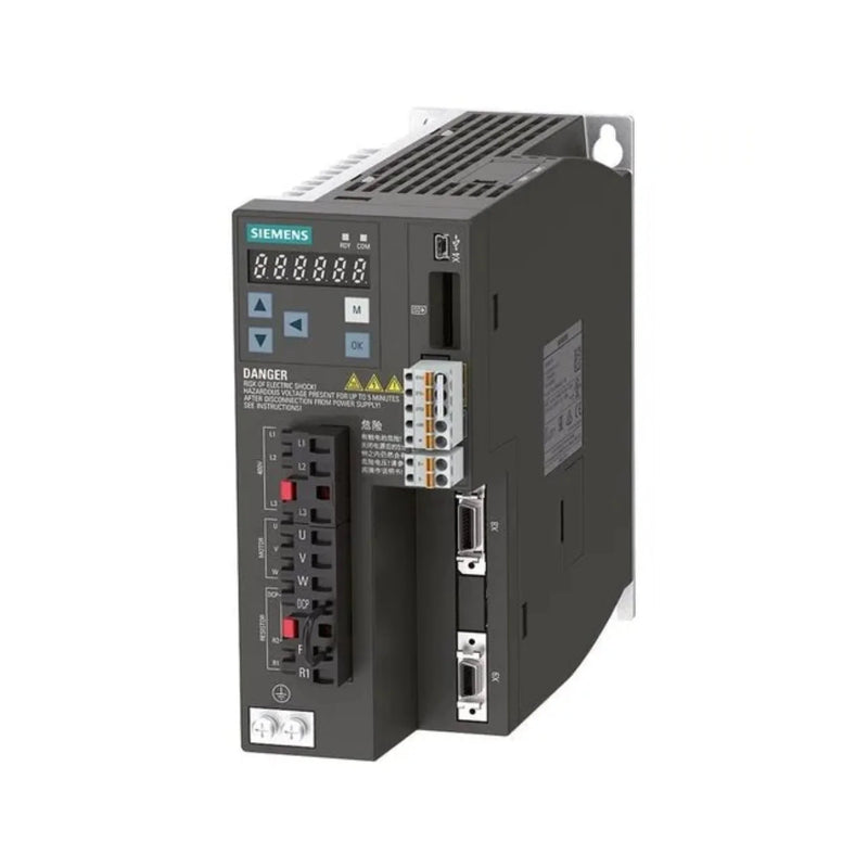 Módulo de potência Siemens 6SL3210-5DE21-4UA0, 400 V, 210 A, controle de motor industrial avançado.